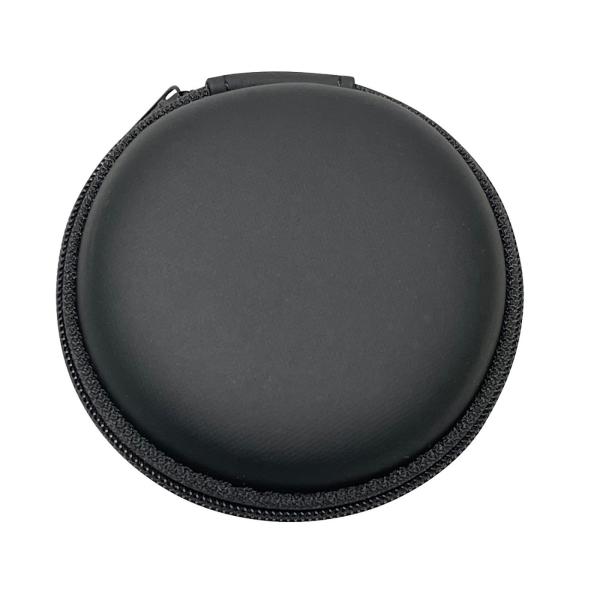 TR-PCH002 収納ポーチ 丸型 ブラック 黒 EVA 素材 小物 工具 収納 伸縮ベルト メッ...