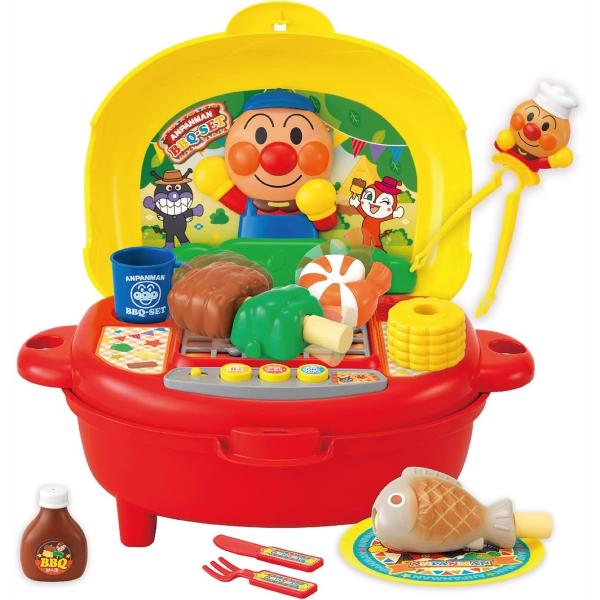 それいけ! アンパンマン BBQ  お肉・お魚・お野菜も！パチパチはねる 大きなBBQコンロセット ...