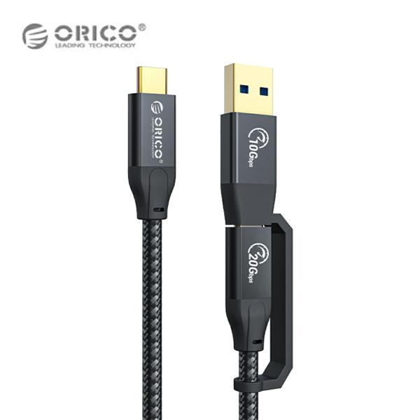【処分特価】 ORICO ACC32-10-BK-BP USB-C 2 in 1 データケーブル 1...