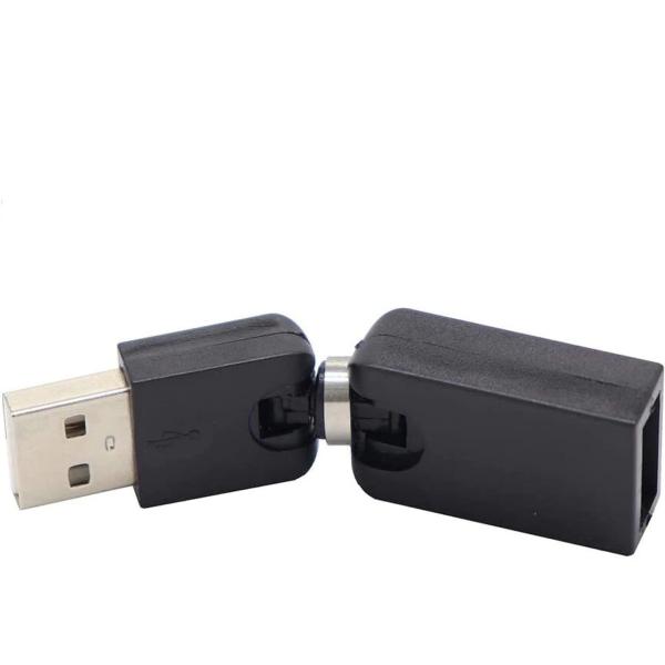 TR-USA001 回転式USBアダプタ USB Type-A(オス) - USB Type-A(メ...
