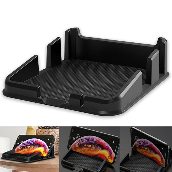 TR-CST004-BK ノンスリップスマホスタンド マルチアングル式 トレータイプ シリコン スタ...