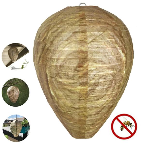 TR-BEE001 蜂が寄り付かなくなるダミー蜂の巣 ダミーちゃん 吊り下げ 屋外 ベランダ 玄関 ...
