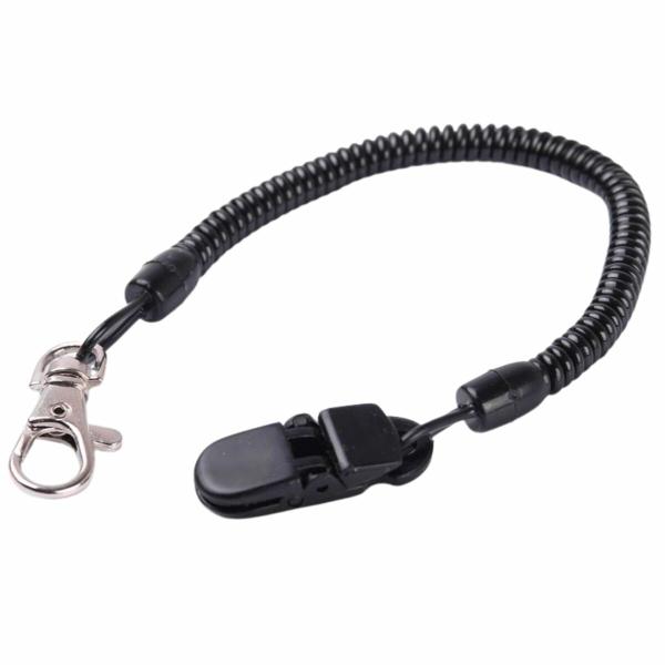 TR-STP014-BK ストラップ カールコード &amp; クリップ 搭載 ブラック コイルストラップ ...