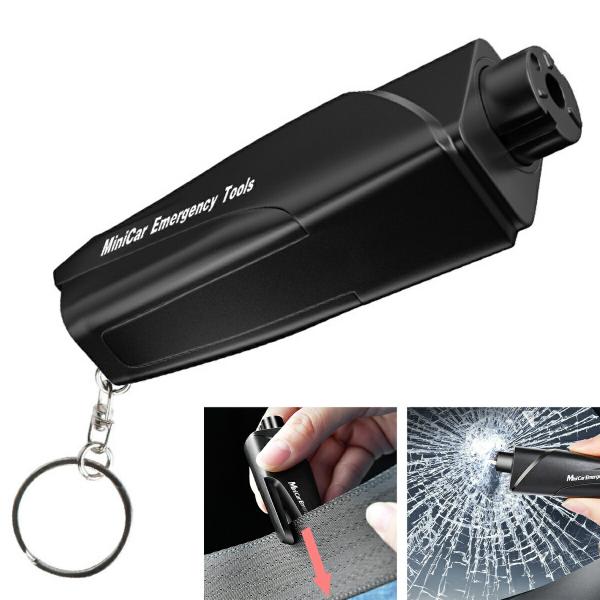 TR-RH001-BK 緊急脱出用 レスキューハンマー シートベルトカッター 搭載 水中使用可能 防...