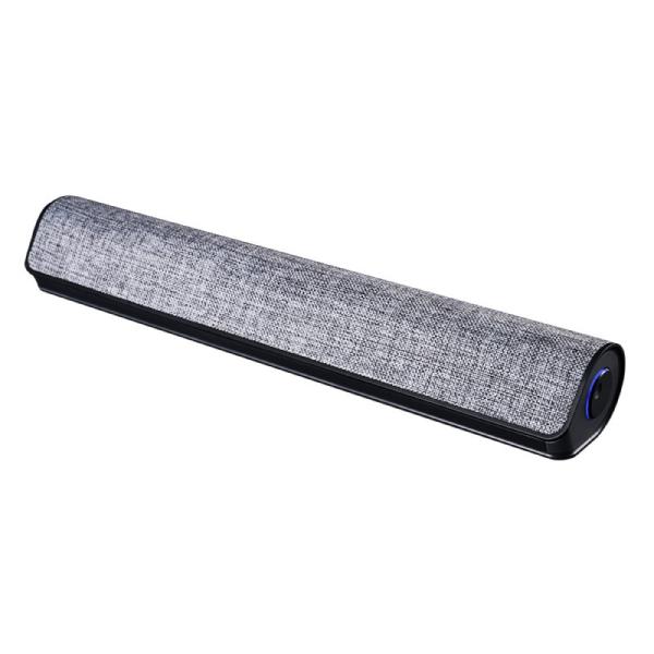 TR-USP002 USBサウンドバー デュアルスピーカー マイク接続可能 360度サウンド 卓上ス...