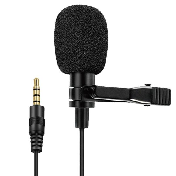 TRM-MK002 クリップマイク 有線タイプ 1.2m 3.5mmジャック対応 無指向性 ノイズ軽...