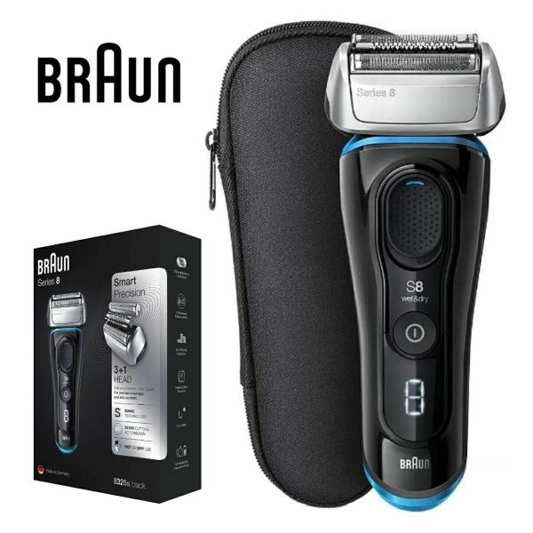 BRAUN 8325s-v シリーズ8 メンズ電気シェーバー 4カットシステム 3枚刃 往復式　防水...