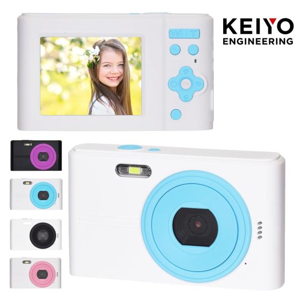 KEIYO NT-DC001 デジタルカメラ ツートンカラー 顔認証 手ぶれ 4400万画素 録画 ...