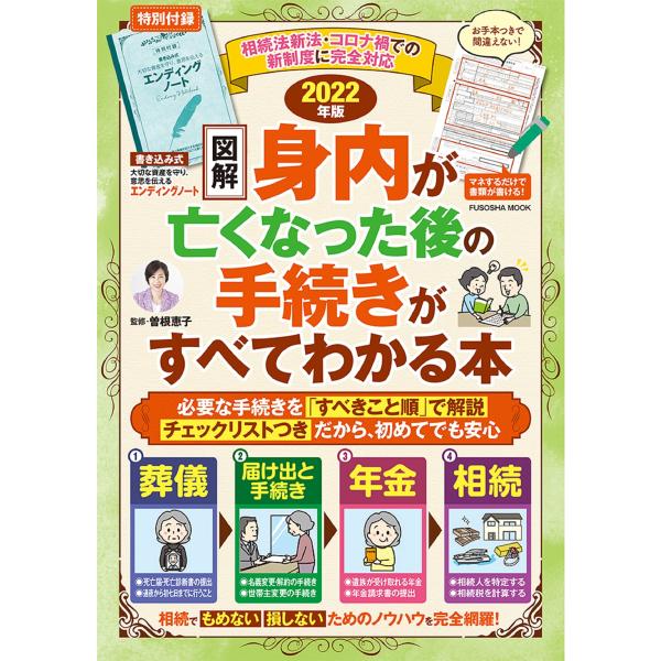 エンディングノート付き【図解】身内が亡くなった後の手続きがすべてわかる(中古品)