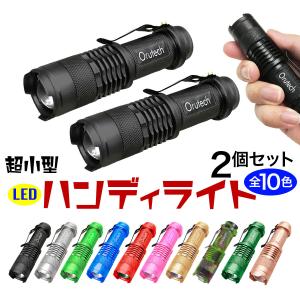 LED ライト ハンディライト 小型 懐中電灯 軽量 2個セット ポイント消化 送料無料