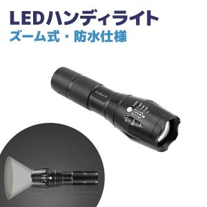 LEDハンディライト ハンドライト 防水 ライト 懐中電灯 防犯 防災 電池式 送料無料