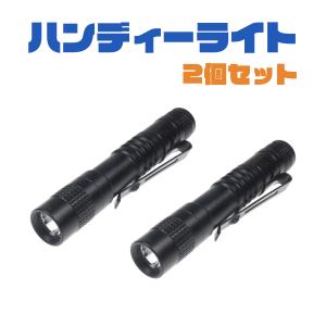 LEDハンディライト ペン式 ハンドライト 防水 懐中電灯 防犯 防災 電池式 小 2個セット ポイント消化