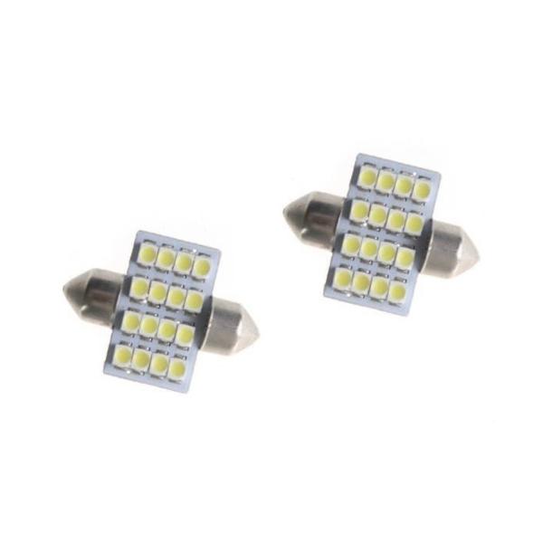 LEDルームランプ  16連 2個セット ホワイト 高輝度 LED 送料無料