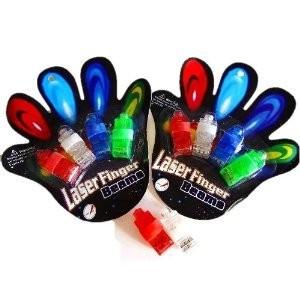 ライト LED フィンガー レーザーライト  4色×2セット 送料無料