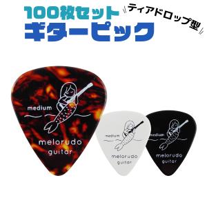 ギターピック ケース付き ブラック ブラウン トライアングル型 ティア