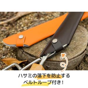 薪バサミ はさみ 炭 焚き火用トング 収納ケー...の詳細画像3