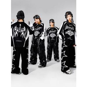 ヒップホップ 衣装 黒 キッズダンス衣装 セッ...の詳細画像1