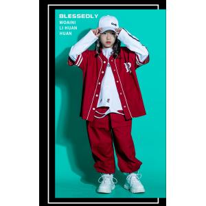 ベースボールシャツ ダンス衣装 キッズ ヒップ...の詳細画像2