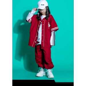 ベースボールシャツ ダンス衣装 キッズ ヒップ...の詳細画像4