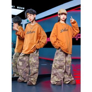 ヒップホップ 衣装 迷彩 ダンス衣装 キッズ ...の詳細画像1