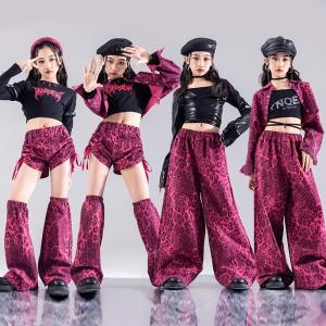 キッズダンス衣装 セットアップ 黒 ピンク ガ...の詳細画像1