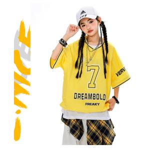 ヒップホップ 衣装 黄色 白 キッズダンス衣装...の詳細画像2