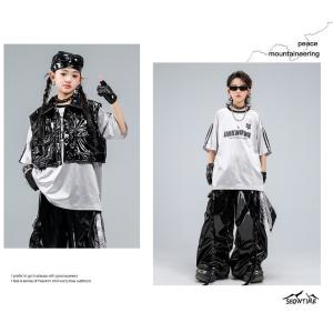 キッズダンス衣装 セットアップ キラキラTシャ...の詳細画像3