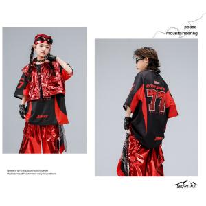 キッズダンス衣装 セットアップ キラキラTシャ...の詳細画像3
