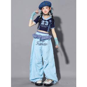 キッズダンス衣装 セットアップ 青 ガールズ ...の詳細画像5