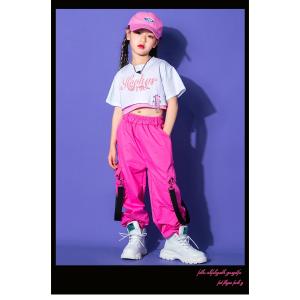 キッズダンス衣装 セットアップ へそ出し トッ...の詳細画像1