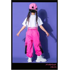 キッズダンス衣装 セットアップ へそ出し トッ...の詳細画像4