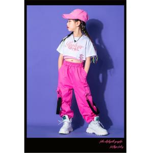 キッズダンス衣装 セットアップ へそ出し トッ...の詳細画像5
