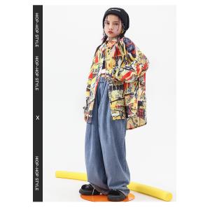 シャツ キッズダンス衣装 トップス ヒップホッ...の詳細画像1