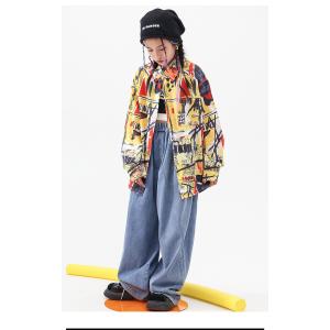 シャツ キッズダンス衣装 トップス ヒップホッ...の詳細画像4