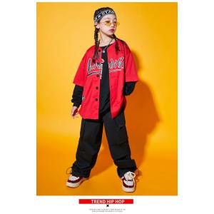 ベースボールシャツ ダンス衣装 キッズ ヒップ...の詳細画像3