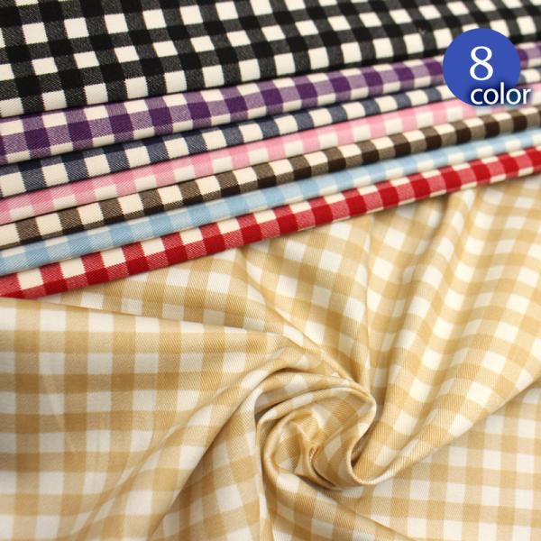 ギンガムチェック柄ツイル生地(1410)【メール便2mまで】｜入園,入学,キッズ,子ども,こども,保...