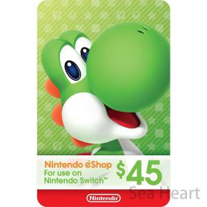 メール通知 Nintendo eShop Card $45ドル 任天堂 ニンテンドープリペイドカード