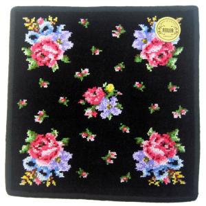 フェイラー ハンカチ FEILER メイベル 黒/ブラック 25×25cm シュニール織りタオル地 クリックポスト配送なら送料198円