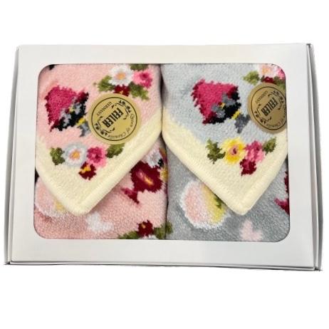 ・２枚組 フェイラー箱ラッピング フェイラー ハンカチ FEILER フレグランスローズ ペールピン...