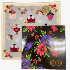 FEILER マット　新品未使用　タグ付き　50×100㎝　フェイラー　花柄刺繍 feiler（フェイラー） ハンカチ1枚用有料袋付(リボンなし) レター
