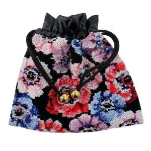 feiler（フェイラー） 巾着 きんちゃく 大 レポム りんご柄 ライト