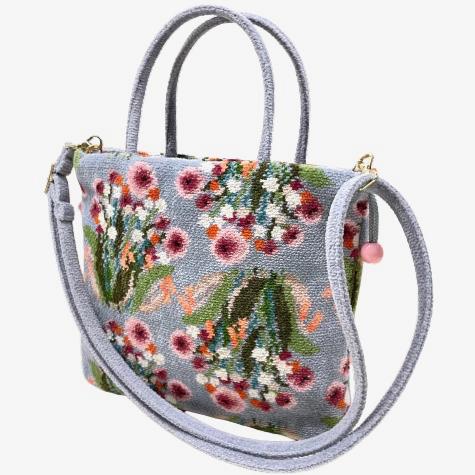 ・フェイラー バッグ FEILER ポンポネットローズ ライトグレー 手付き巾着型２WAYバッグ お...