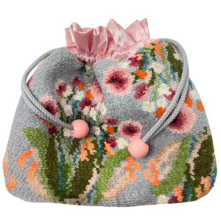 ・フェイラー 巾着 きんちゃく 小  FEILER ポンポネットローズ ライトグレー POR-232...