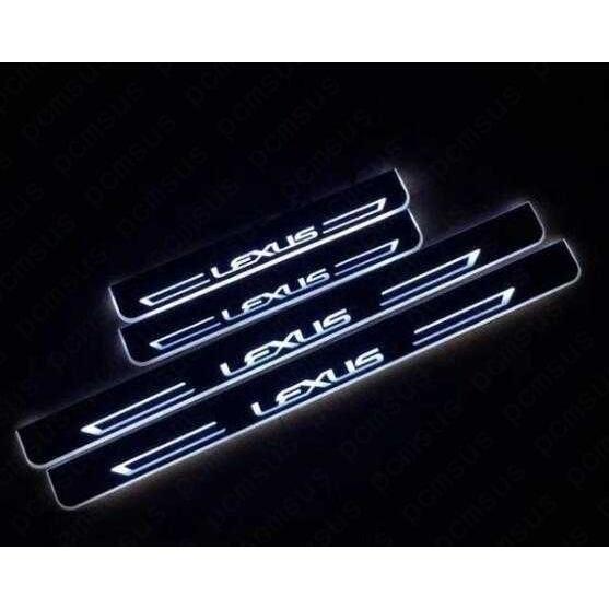 レクサス LEXUS LS専用 流れる LED スカッフプレート アクリル製 ドアステッププレート ...
