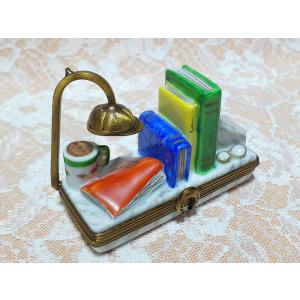 リモージュボックス　「ブックエンド（馬蹄）」　｜　Limoges Box　フランス製　磁器製小箱