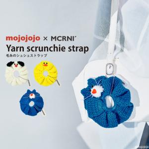 毛糸のシュシュストラップ マカロニエッジ モジョジョジョ macaroni edge mojojojo シュシュ ヘアゴム 手首アクセ バッグチャーム コラボ