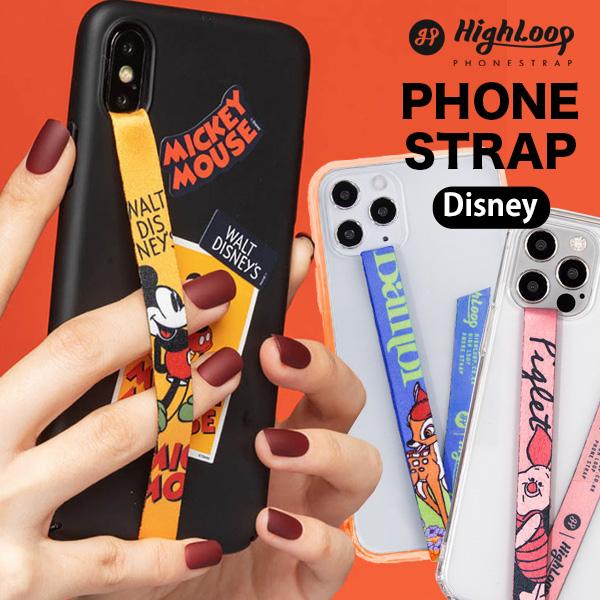 スマホ 落下防止 ストラップ バンド Disney ディズニー HighLoop ハイループ iPh...