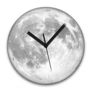 掛け時計 おしゃれ シンプル KIKKERLAND キッカーランド Glow In The Dark Moon Clock グローインザダーク ムーンクロック 蓄光時計 月