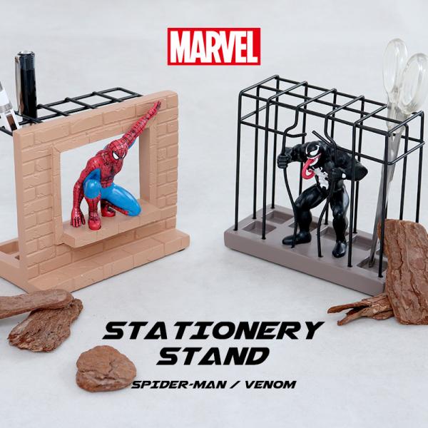 ペン立て ペンスタンド ステーショナリースタンド マーベル MARVEL スパイダーマン ヴェノム ...