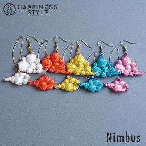 ピアス HAPPINES STYLE Nimbus  刺繍 刺繍糸アクセサリー ハンドメイド メール便OK｜sincere-inc